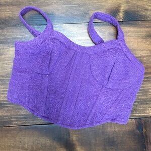 Japna Small Purple Crop Top Corset Style